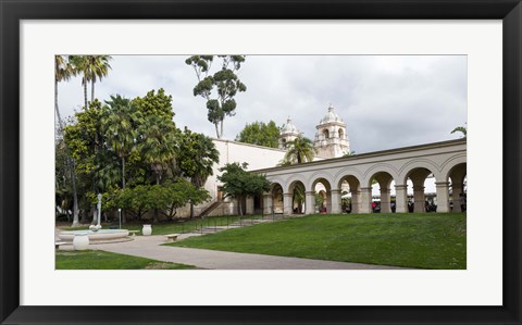 Framed Colonnade in Balboa Park, San Diego, California, USA Print