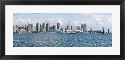 Framed San Diego as seen from the Water Print