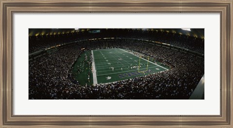 Framed Spectators in an American football stadium, Hubert H. Humphrey Metrodome, Minneapolis, Minnesota, USA Print