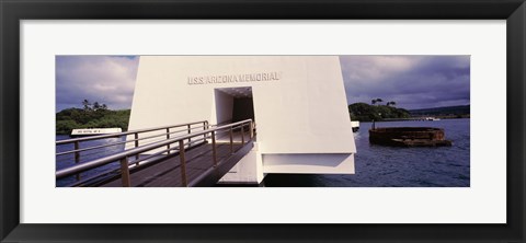 Framed USS Arizona Memorial, Pearl Harbor, Honolulu, Hawaii Print