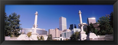 Framed Buildings from Civic Center Park, Denver, Colorado, USA Print