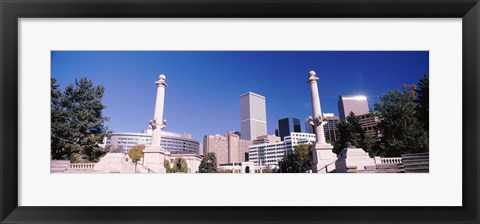 Framed Buildings from Civic Center Park, Denver, Colorado, USA Print