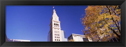 Framed Low angle view of a Clock tower, Denver, Colorado Print