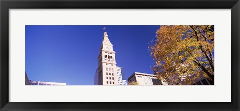 Framed Low angle view of a Clock tower, Denver, Colorado Print