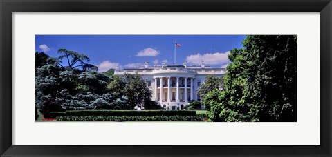 Framed Facade of the government building, White House, Washington DC, USA Print