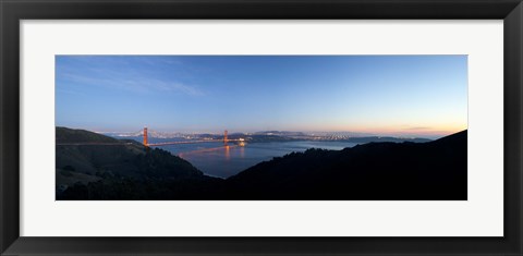 Framed Hawk Hill, Marin Headlands, Goden Gate Bridge, San Francisco, Califorina Print