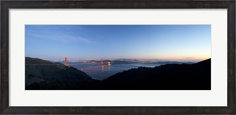 Framed Hawk Hill, Marin Headlands, Goden Gate Bridge, San Francisco, Califorina Print