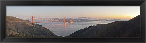 Framed Goden Gate Bridge view from Hawk Hill, San Francisco, Califorina Print