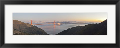 Framed Goden Gate Bridge view from Hawk Hill, San Francisco, Califorina Print