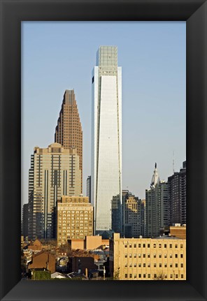 Framed Comcast Center, City Hall, William Penn Statue, Center City, Philadelphia, Philadelphia County, Pennsylvania, USA Print