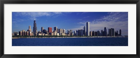 Framed Chicago Skyline from Lake Michigan Print