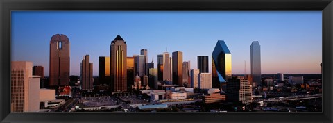 Framed USA, Texas, Dallas, sunrise Print