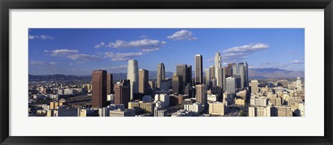 Framed Daylight Skyline, Los Angeles, California, USA Print