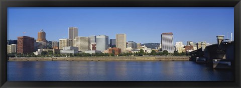 Framed Buildings on the waterfront, Portland, Oregon Print