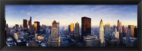 Framed USA, Illinois, Chicago, sunrise Print