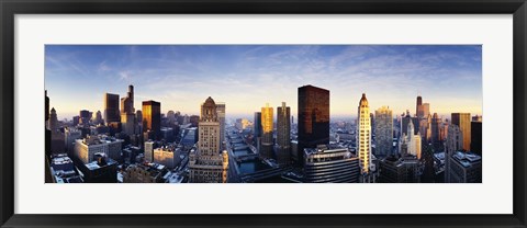 Framed USA, Illinois, Chicago, sunrise Print