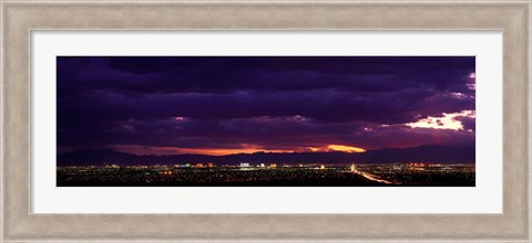 Framed Storm, Las Vegas, Nevada, USA Print