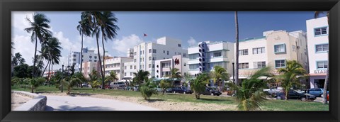 Framed Ocean Drive, South Beach, Miami Beach, Florida, USA Print