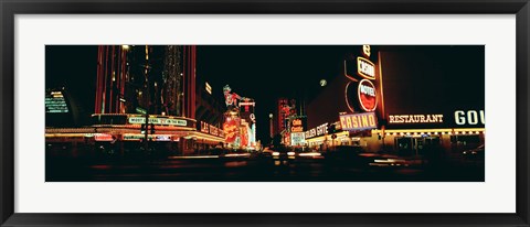 Framed Las Vegas NV Downtown Neon, Fremont St Print