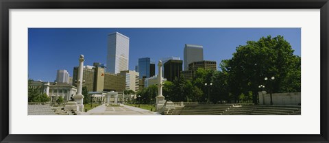 Framed Buildings of Denver Skyline Print