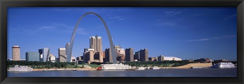 Framed Skyline Gateway Arch St Louis MO USA Print