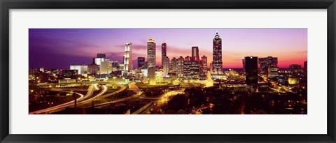 Framed Night, Atlanta, Georgia, USA Print