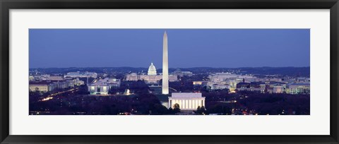 Framed High angle view of Washington DC Print