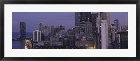 Framed Buildings in a city, Chicago, Cook County, Illinois, USA Print