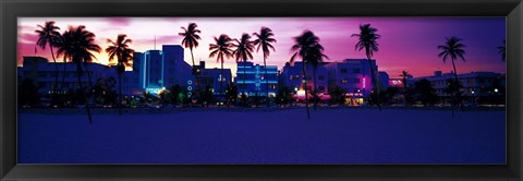 Framed Ocean Drive Miami Beach FL USA Print