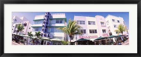 Framed Low angle view of buildings in a city, Miami Beach, Florida, USA Print