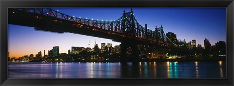 Framed USA, New York City, 59th Street Bridge Print