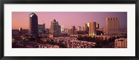 Framed Buildings in a city, San Diego, San Diego County, California, USA Print