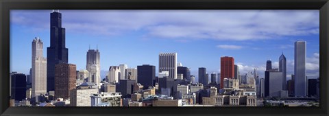 Framed Skyscrapers in a city, Sears Tower, Chicago, Cook County, Illinois, USA Print