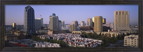 Framed Aerial view of San Diego, California Print