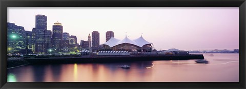 Framed Skyscrapers at the waterfront, Charles river, Boston, Massachusetts, USA Print