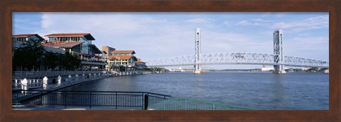 Framed Bridge Over A River, Main Street, St. Johns River, Jacksonville, Florida, USA Print