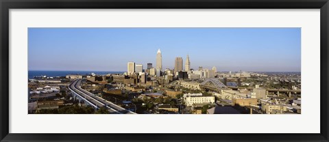 Framed USA, Ohio, Cleveland, aerial Print