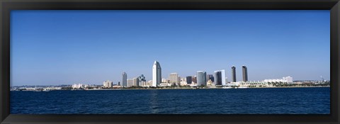 Framed Clear Blue Sky Over San Diego Print