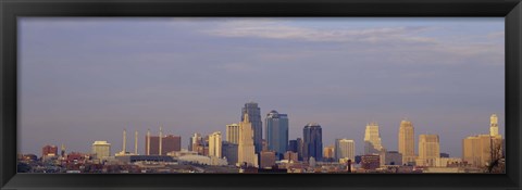 Framed Skyscrapers in a city, Kansas City, Missouri, USA Print