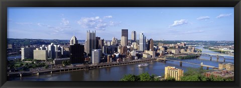 Framed Monongahela River, Pittsburgh, Pennsylvania, USA Print