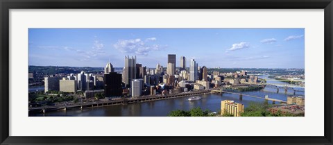 Framed Monongahela River, Pittsburgh, Pennsylvania, USA Print