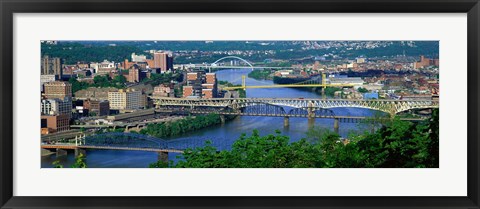 Framed Monongahela River Pittsburgh PA USA Print