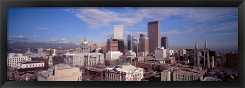 Framed Aerial View of Denver, Colorado Print