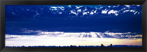 Framed Evening Clouds Sacramento CA USA Print