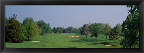 Framed Panoramic view of a golf course, Baltimore Country Club, Maryland, USA Print