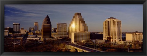 Framed Skyscrapers in a city, Austin, Texas, USA Print