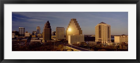 Framed Skyscrapers in a city, Austin, Texas, USA Print