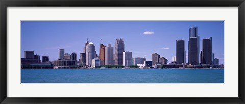 Framed Detroit, Michigan Skyline Print