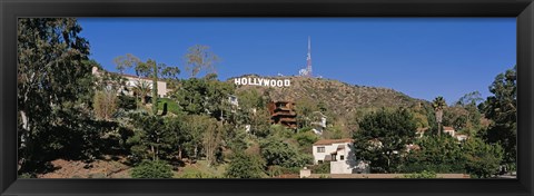 Framed USA, California, Los Angeles, Hollywood Sign at Hollywood Hills Print