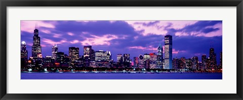 Framed Sunset Chicago IL USA Print